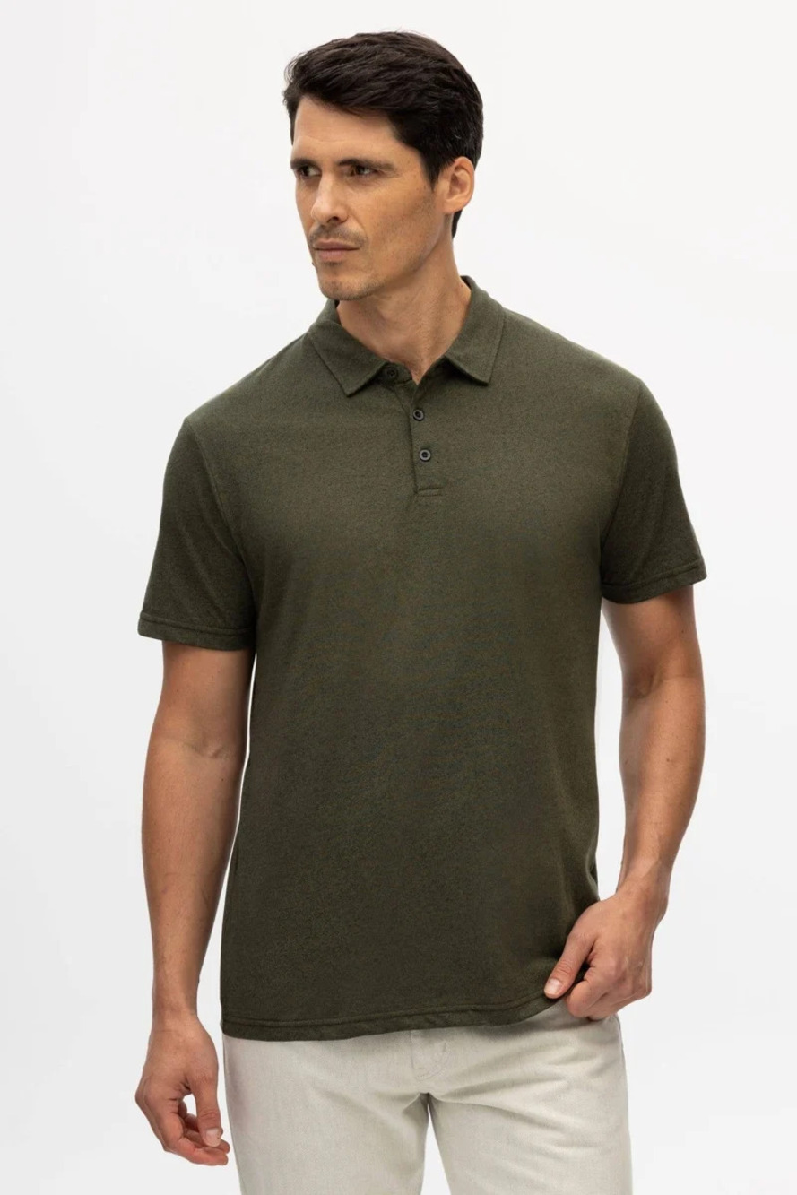 Julian & Mark Olive Short Sleeve Polo/23925
